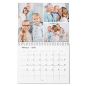 2026 Eenvoudige Gepersonaliseerde Fotocollage Maan Kalender (Feb 2026)
