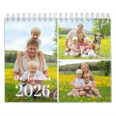 2026 Eenvoudige Gepersonaliseerde Fotocollage Maan Kalender (Hoes)
