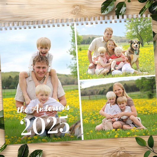 2026 Eenvoudige Gepersonaliseerde Fotocollage Maan Kalender