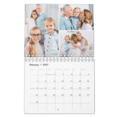2026 Eenvoudige Moderne Aangepaste Fotocollage Maa Kalender (Feb 2027)