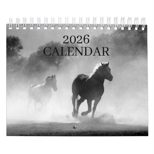 2026 EENVOUDIGE PAARDEN KALENDER (Hoes)