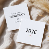 2026 Eenvoudige zwangerschapsaankondiging Kaart