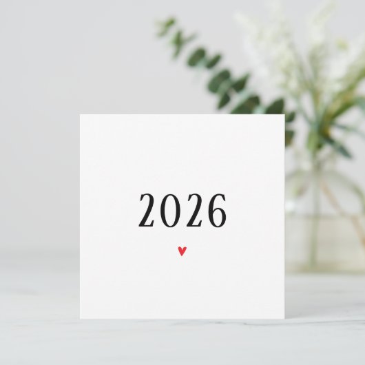 2026 Eenvoudige zwangerschapsaankondiging Kaart (Staand voorkant)