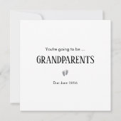 2026 Eenvoudige zwangerschapsaankondiging Kaart (Achterkant)