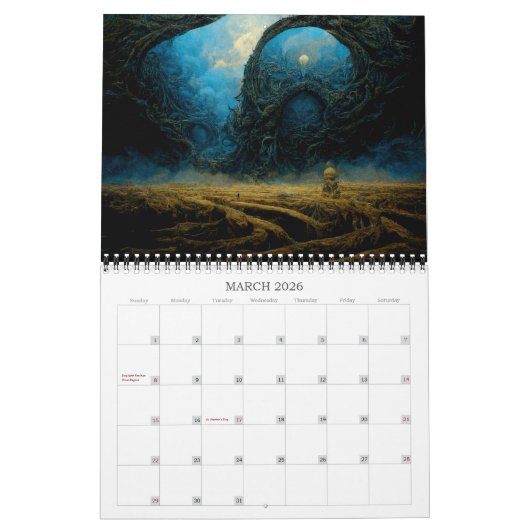 2026 Eldritch Lands 1 Dark Fantasy Art Kalender (Mar 2026)