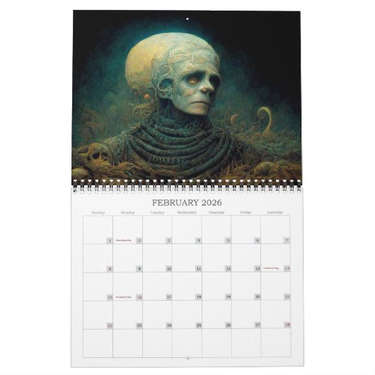 2026 Eldritch Lands 1 Dark Fantasy Art Kalender (Feb 2026)