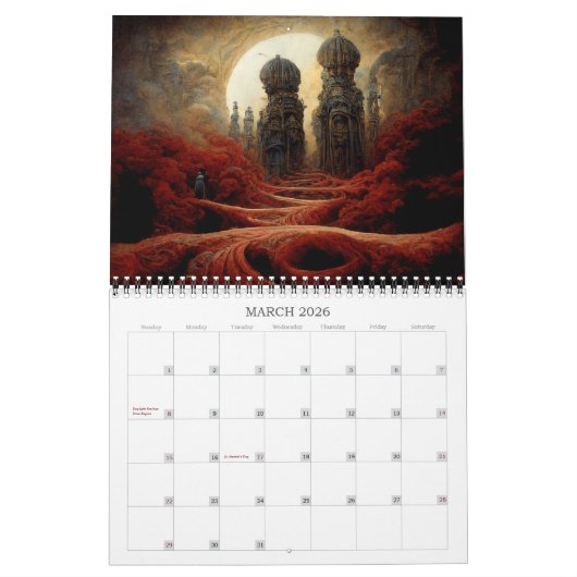 2026 Eldritch Lands 2 Dark Fantasy Art Kalender (Mar 2026)
