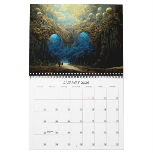 2026 Eldritch Lands 2 Dark Fantasy Art Kalender (Jan 2026)