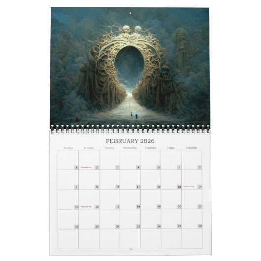2026 Eldritch Lands 3 Dark Fantasy Art Kalender (Feb 2026)