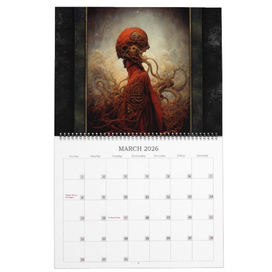 2026 Eldritch Lands 4 Dark Fantasy Art Kalender (Mar 2026)