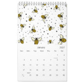 2026 Elegant bijenpatroon Kalender (Jan 2027)