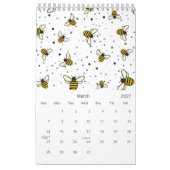 2026 Elegant bijenpatroon Kalender (Mar 2027)