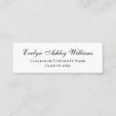 2026 Elegant Graduation Script Invitation Cards Mini Visitekaartje (Voorkant)