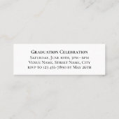 2026 Elegant Graduation Script Invitation Cards Mini Visitekaartje (Achterkant)