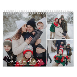 2026 Elegant Simple Custom Family Photo Collage Kalender