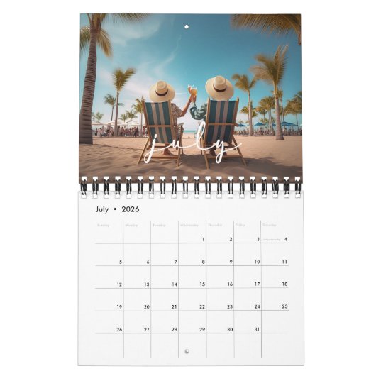 2026 Elegante Custom Photo Creëer Uw Eigen Familie Kalender (Jul 2026)