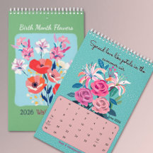 2026 Elegante geboorte maand bloemen muur