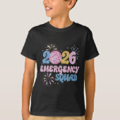 2026 Emergency Squad Er Nurse Happy New Year Disco T-shirt (Voorkant)