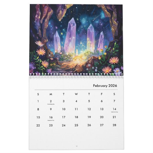 2026 Enchanted Celestial Mystic Art Calendar Kalender (Feb 2026)