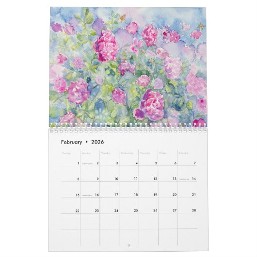2026 Enchanted Gardens Calendar Kalender (Feb 2026)