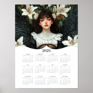 2026 Engel Hele Jaar Jaarlijkse Muurkalender Poster