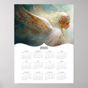 2026 Engel Hele Jaar Jaarlijkse Muurkalender Poster