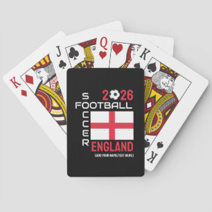 2026 ENGELAND Voetbal Custom Naam ELK JAAR Pokerkaarten