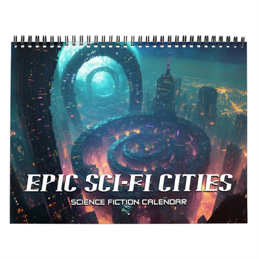 2026 Epische Sci-Fi Cities Science Fiction Kalender (Hoes)