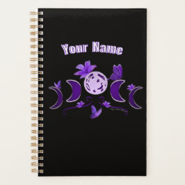 2026 Esthetische Hemelse Maan & Paarse Lelies Hard Planner
