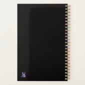 2026 Esthetische Hemelse Maan & Paarse Lelies Hard Planner (Achterkant)
