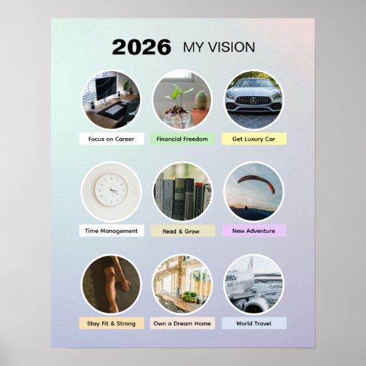 2026 Esthetische Pastel Manifestatie Poster (Voorkant)