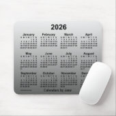 2026 Faded witte kalender van Janz Muismat (Met muis)