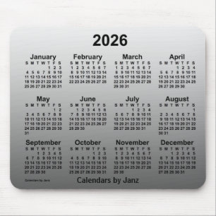 2026 Faded witte kalender van Janz Muismat