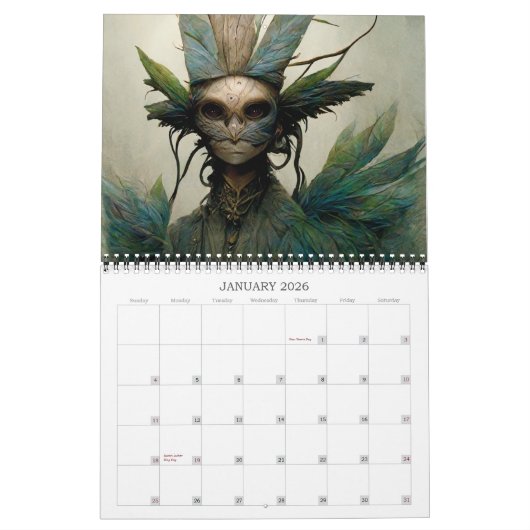 2026 Fae Creatures Fantasy Art Kalender (Jan 2026)