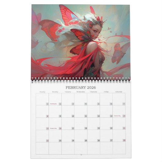 2026 Fairies 7 Fantasy Art Kalender (Feb 2026)