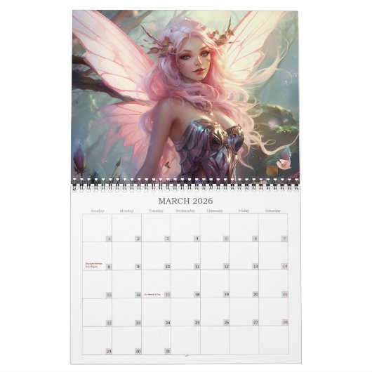 2026 Fairies 8 Fantasy Art Kalender (Mar 2026)