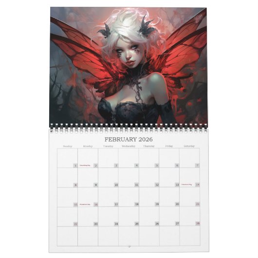 2026 Fairies 8 Fantasy Art Kalender (Feb 2026)