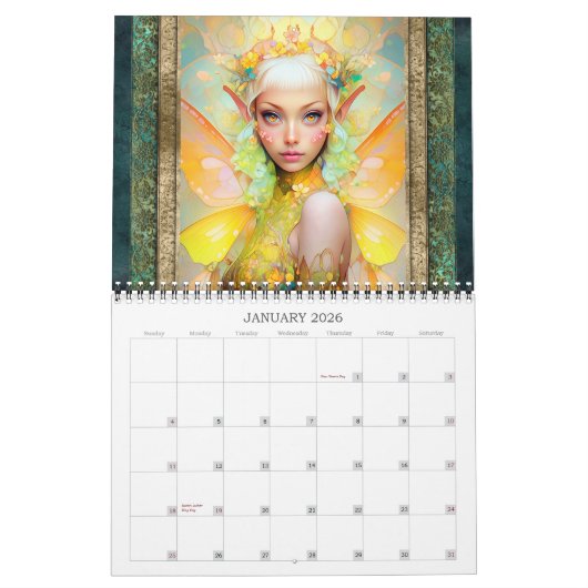 2026 Fairies Fantasy Art Kalender (Jan 2026)