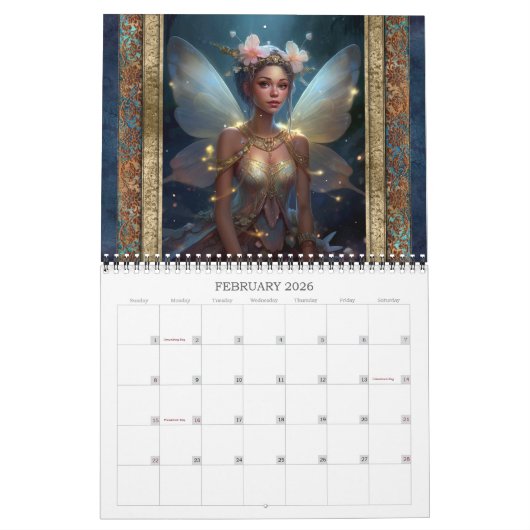 2026 Fairies Fantasy Art Kalender (Feb 2026)