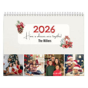 2026 Familie Foto Collage Agenda Kerstcadeau Kalender