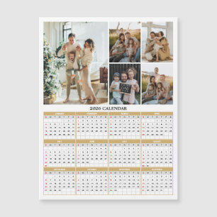 2026 Familie Foto Kalender Magnetische Kaart