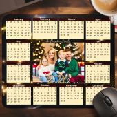  2026 Familie fotokalender nieuwjaar muismatten