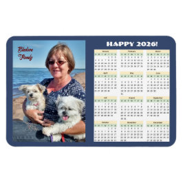 2026 Familie Kalender Foto Magneet