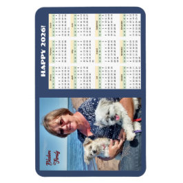 2026 Familie Kalender Foto Magneet