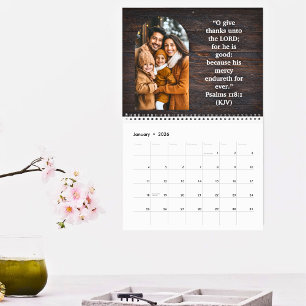 2026 Familie Zegeningen Foto's Schrift Christelijk Kalender