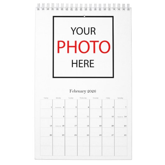 2026 Familiefotokalender / Creëer Your Own Kalender (Feb 2026)