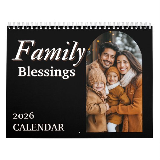 2026 Family Blessings Photos Scripture Christian Kalender (Hoes)