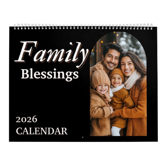 2026 Family Blessings Photos Scripture Large Kalender (Hoes)