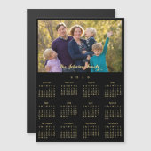 2026 Family Name Photo Calendar Personalized Card (Voorkant / Achterkant)