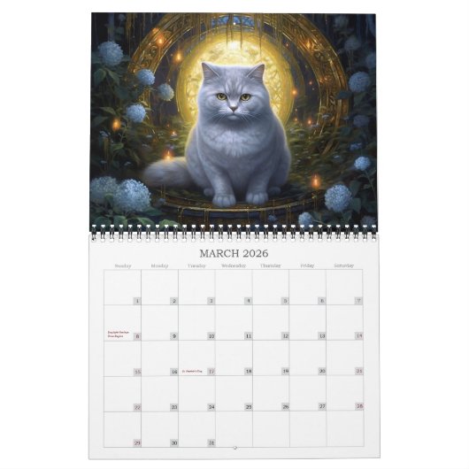 2026 Fantastic Cats 2 Fantasy Art Kalender (Mar 2026)
